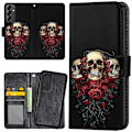 Miniatyrbilde 1 av 2: Samsung Galaxy A25 5G - Lommebok Deksel Skulls