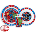 Miniatyrbild 2 av 2: Avengers Army middagset, mikropolymerset, med glas 260 ml