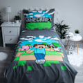 Miniatyrbilde 2 av 4: Minecraft sängkläder täcke 140×200 cm, 70×90 cm