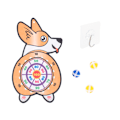 Miniatyrbillede 1 af 5: Kardborre dart spel säkert dart mål corgi