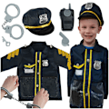 Miniatyrbilde 1 av 7: Karnevalskostym polis handbojor set 3-8 år