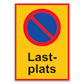 Miniatyrbild 2 av 2: Parkeringsskylt / Varningsskylt Parkering / Trafikskylt - Skylt MultiColor 21x30 - Last-plats
