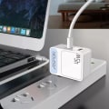 Miniatyrbilde 3 av 4: 45W Laddare med Reseadapter US/EU - USB-C - PD - Snabbladdare White