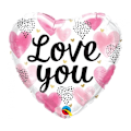Miniatyrbilde 1 av 2: Folieballong Love Hearts 46 cm