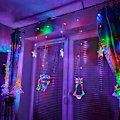 Miniatyrbillede 4 af 8: LED-rengardinlampor 2,5m 138 LED flerfärgade