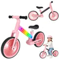 Balanscykel med LED för barn - Springcykel Rosa
