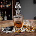Miniatyrbillede 6 af 8: Twisted Karaffesæt - Whiskeyglas & Whiskysten – Whiskey Transparent
