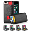 Miniatyrbild 1 av 7: iPhone/Samsung/Huawei - Mobilskal - Dolt Kortfack / Korthållare Black Huawei Y6 (2019)
