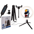 Miniatyrbillede 2 af 7: Selfie-lampe med Stativ til Mobil – LED White