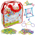 Miniatyrbillede 1 af 11: Blocks - straws - construction figures - 1000 pcs Multicolor