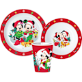 Miniatyrbillede 1 af 2: Minnie och Mickey julmiddagsset från Disney, mikropolymer-set med kopp 260 ml