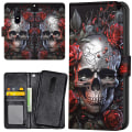 Pikkukuva 1 / 2: Xiaomi Mi 9T/9T Pro - Lompakkokotelo/Kuoret Skull Roses