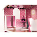 Pikkukuva 8 / 11: MDF-dockhus i trä + möbler 70 cm rosa LED