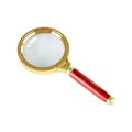 Miniatyrbilde 3 av 3: Klassisk hantering lupa 80mm guldglas elegant