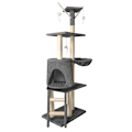 Miniatyrbillede 7 af 11: Kattetræ / Kradsetræ / Kradsepæl for Katte - 138 cm Grey
