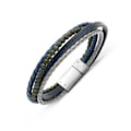 Miniatyrbillede 1 af 2: Herrenarmband i läder Victoria Blue
