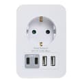 Miniatyrbillede 2 af 6: Eluttag med 2 USB-A och 2 USB-C
