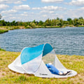 Miniatyrbillede 6 af 8: Strandtelt / Pop-Up Telt / Vindbeskyttelse - 220x120x90cm Multicolor