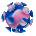Pikkukuva 5 / 6: Fidget Stressipallo - Puristuspallo imukupeilla Multicolor