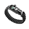 Pikkukuva 7 / 10: Paracord Selviytymisranneke Tuluksilla ym. Black