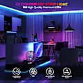 Miniatyrbilde 2 av 6: LED-Strip Lights med RGB / Lyslenke / LED-liste - 20 meter Multicolor