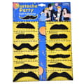 Bart til Maskerade - Selvheftende - 12 stk Black