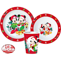 Miniatyrbillede 2 af 2: Minnie och Mickey julmiddagsset från Disney, mikropolymer-set med kopp 260 ml