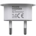 Miniatyrbilde 2 av 3: 2-Pak - Lader for Samsung 25W Adapter+Kabel USB-C Hurtiglader White