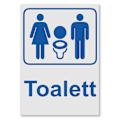 Miniatyrbild 2 av 3: Toalettskylt / WC skylt - Skyltar MultiColor Toalett - 21x30