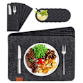 Pikkukuva 2 / 5: Tallriksunderlägg Filt 18-delar - Place mats, bestickpåse & glasunderlägg