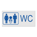 Miniatyrbild 2 av 3: Toalettskylt / WC skylt - Skyltar MultiColor WC - 14x30
