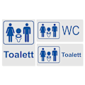 Miniatyrbild 1 av 3: Toalettskylt / WC skylt - Skyltar MultiColor Toalett - 21x30