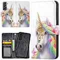 Pikkukuva 1 / 2: Samsung Galaxy S22 Plus - Lompakkokotelo/Kuoret Unicorn/Yksisarv Multicolor