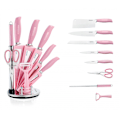 Miniatyrbilde 1 av 2: Knivset med Roterande Ställ - 9-delar Pink