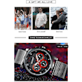 Miniatyrbillede 10 af 11: Quartz Klocka / Armbandsur - Svart Black