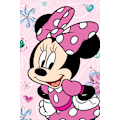 Miniatyrbillede 1 af 3: Minnie Mouse blommig microfleece fleecefilt 100x150 cm från Disney