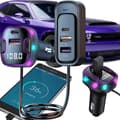 Miniatyrbild 1 av 10: Bluetooth-sändare bil - FM adapter 3× USB och Type-C
