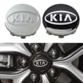 Kia Centerkapsler til Bil Fælge - 4-pak Silver 58mm