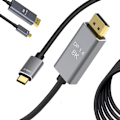 Miniatyrbillede 2 af 10: USB-C till DisplayPort 1.4 kabel 1.8m – Upp till 8k
