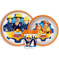 Miniatyrbillede 1 af 2: Antisklid middagset med Fireman Sam, set i mikroplast