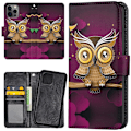 Miniatyrbillede 1 af 2: iPhone 13 Pro - Mobilcover/Etui Cover Lysbrun Ugle Multicolor