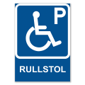 Miniatyrbild 2 av 3: Parkeringsskylt / Varningsskylt Parkering / Trafikskylt - Skylt MultiColor 21x30 - RULLSTOL