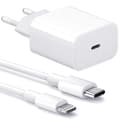 Lader for iPhone - Hurtiglader - Adapter + Kabel 20W USB-C White