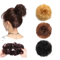 Pikkukuva 1 / 2: Scrunchie-hiuslisäke / Hiusharja / Hiusdonut - Valitse väri Gold Blond