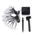 Dekorationsljusslinga bollar solcell vit 20 LED 5 m