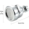 Miniatyrbillede 4 af 4: Mundstykke til Vandhane - 360° Roterende Vand Adapter Silver
