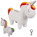 Miniatyrbillede 2 af 2: Sparegris Enhjørning / Sparegris - Unicorn / Pony - 19 cm White