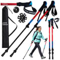 Gåstavar nordic walking tillbehör Röd