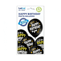Pikkukuva 3 / 3: Svart Happy Birthday-ballong, 6 st, 12 tum (30 cm)