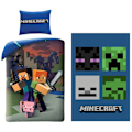 Miniatyrbilde 4 av 4: Bäddset med Minecraft Steve och Alex samt polarbäddtäcke